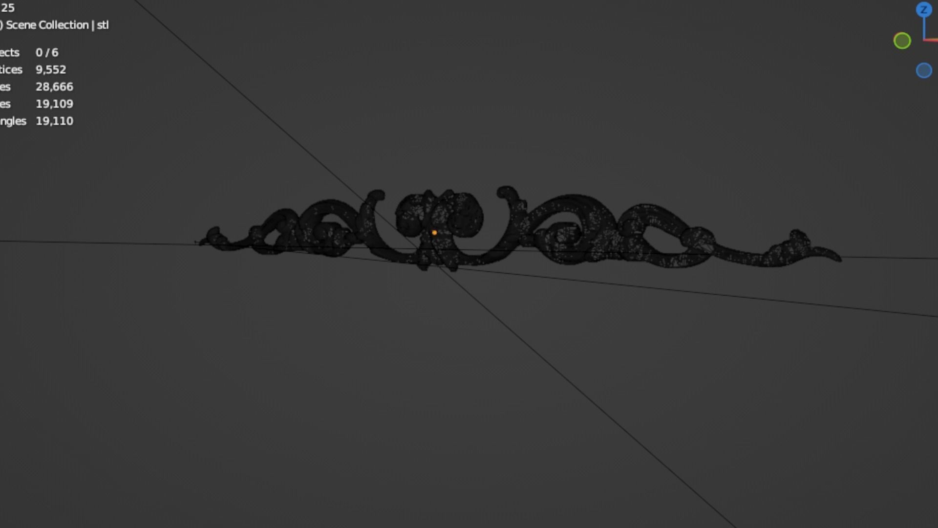 Classic decor ornament 154 3D model_7