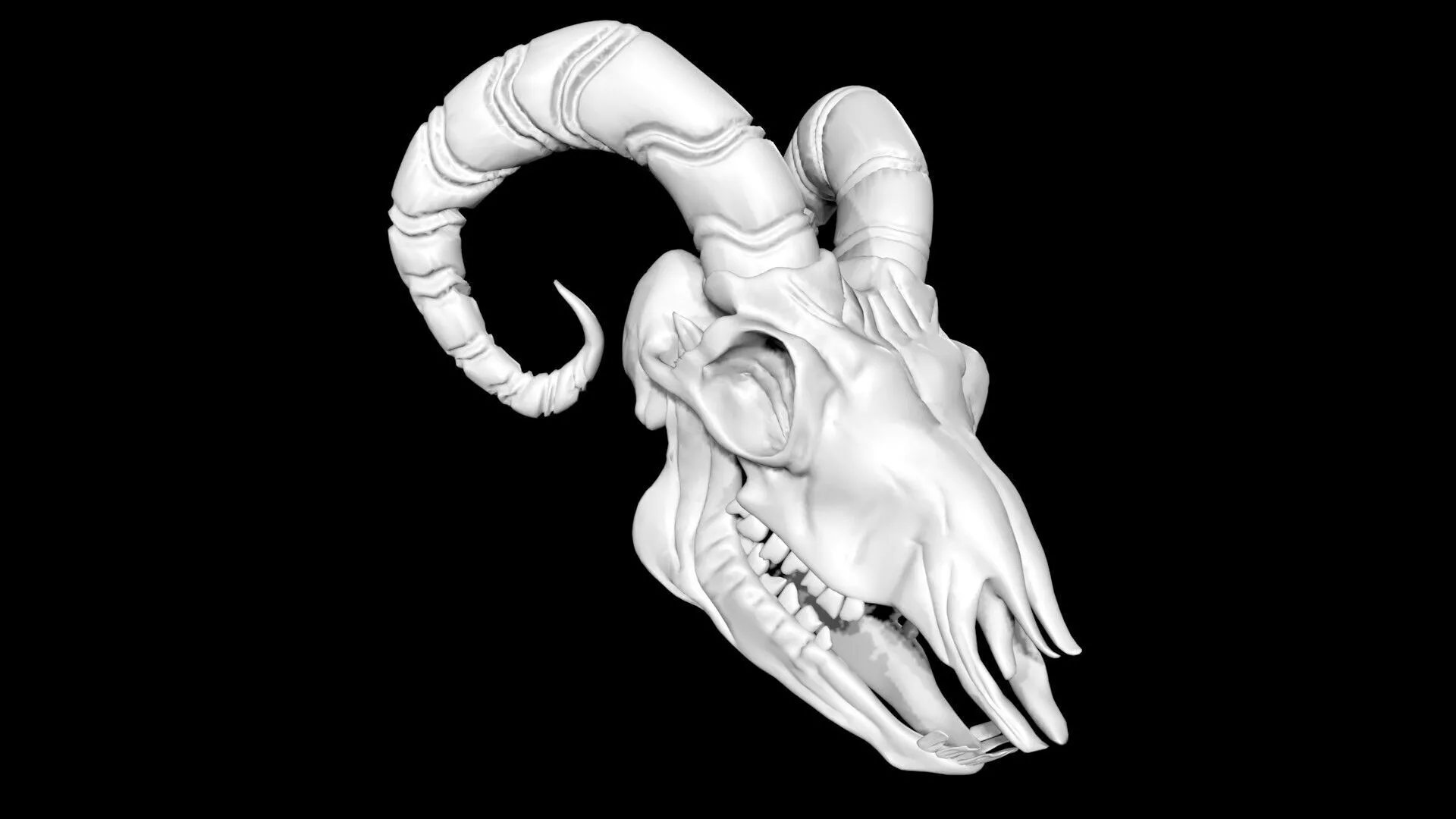 Sheep skull Low-poly 3D model