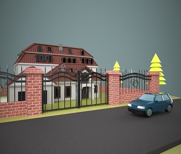House Playground Low-poly 3D model
