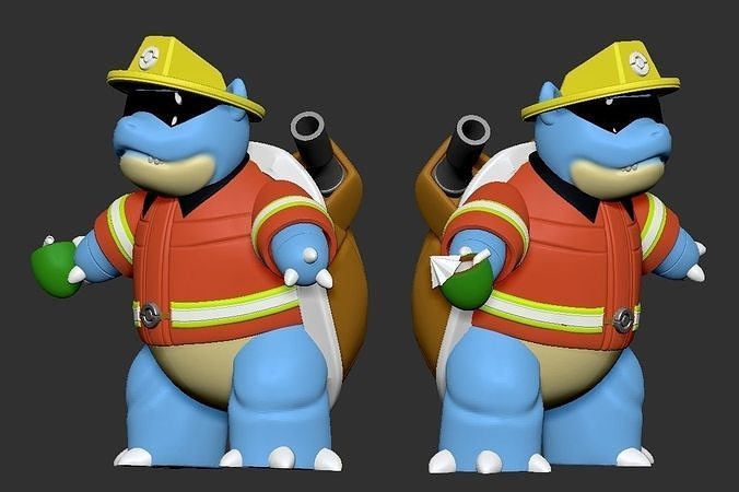 Blastoise Statue from pokemon unite stl 3D print model