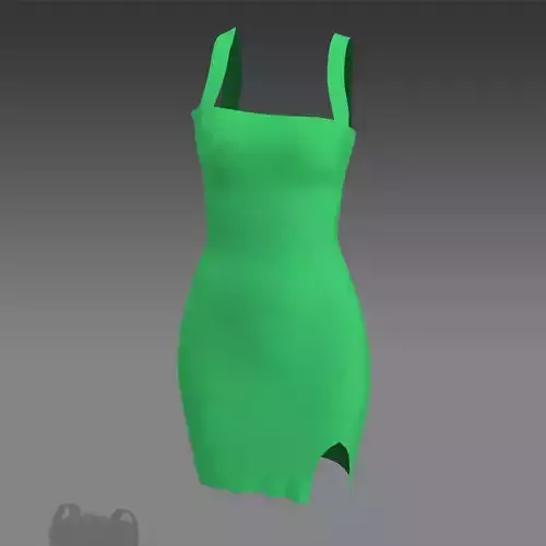 ASYMETRIC LITTLE DRESS GREEN MODERN LOOK