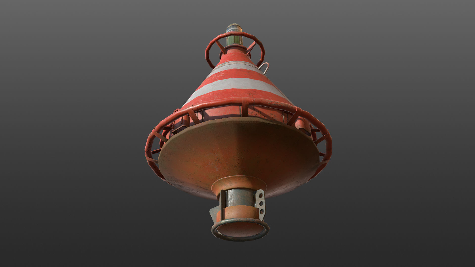 Buoy River RB-4-01 Turn Safe Water Mark Low-poly 3D model_18