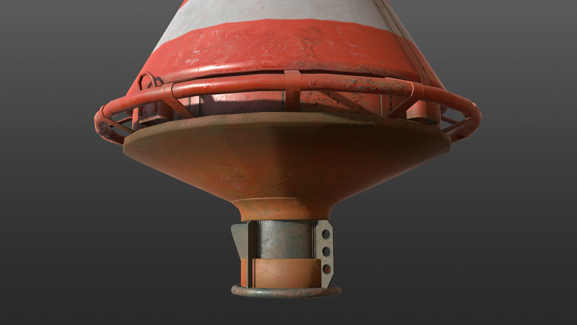 Buoy River RB-4-01 Turn Safe Water Mark Low-poly 3D model_19