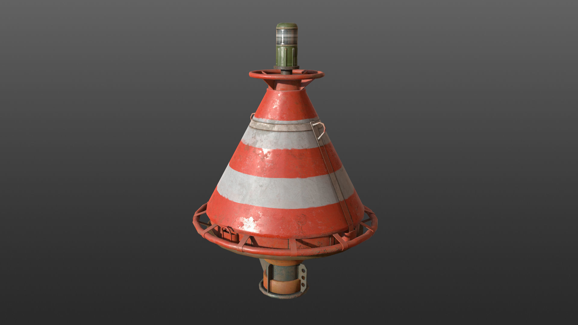 Buoy River RB-4-01 Turn Safe Water Mark Low-poly 3D model_20