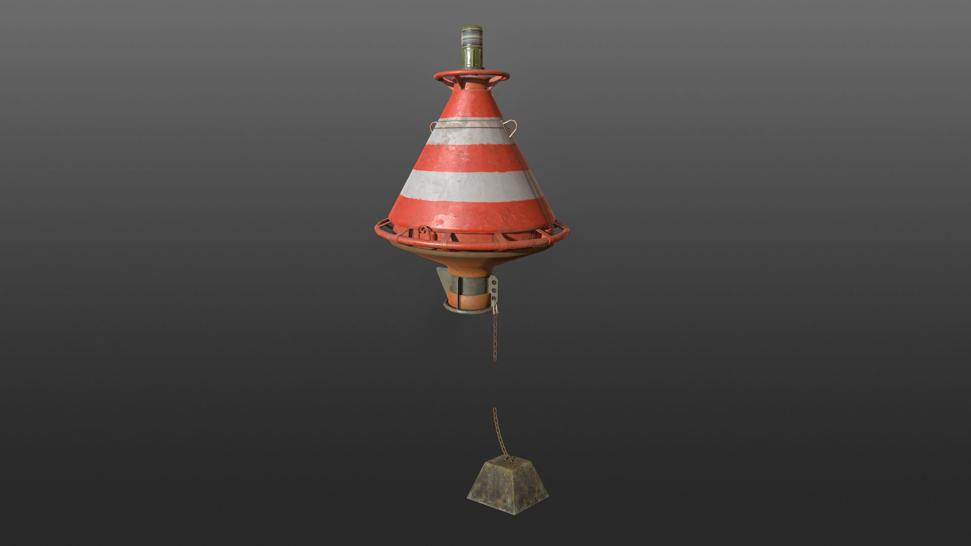 Buoy River RB-4-01 Turn Safe Water Mark Low-poly 3D model_15