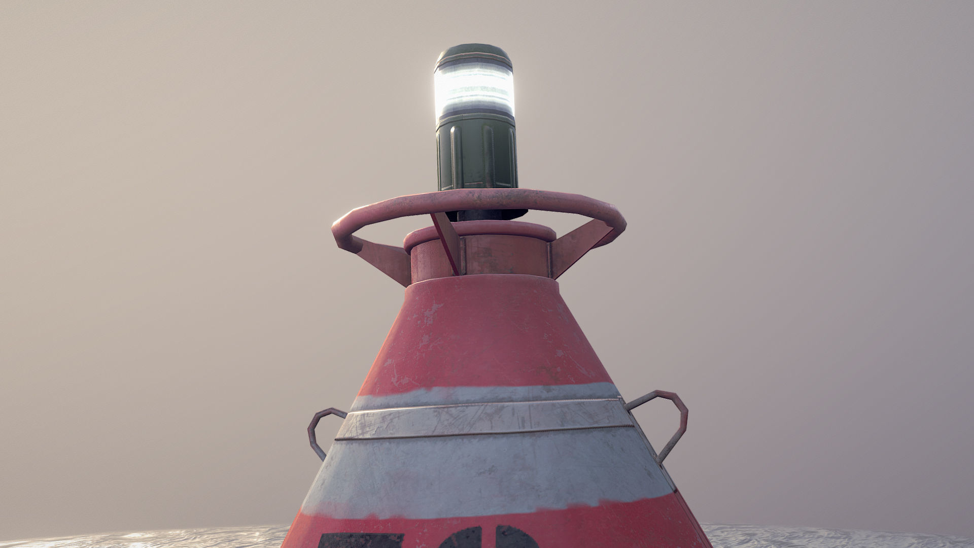 Buoy River RB-4-01 Turn Safe Water Mark Low-poly 3D model_10