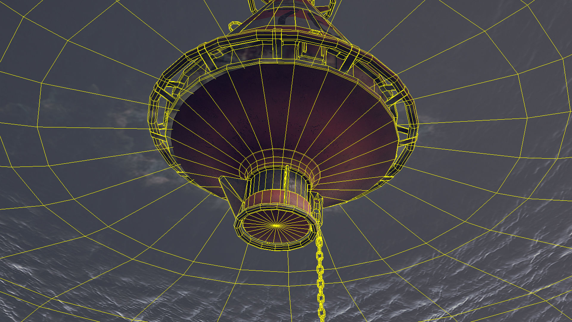 Buoy River RB-4-01 Turn Safe Water Mark Low-poly 3D model_24
