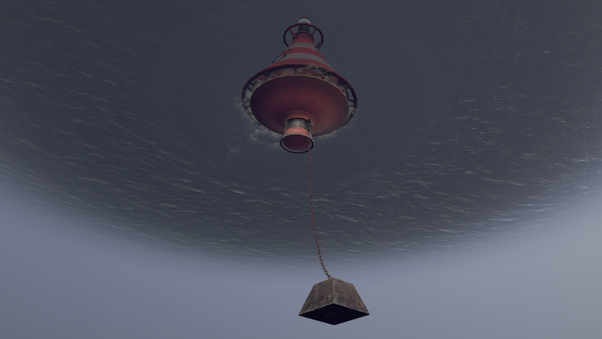 Buoy River RB-4-01 Turn Safe Water Mark Low-poly 3D model_6