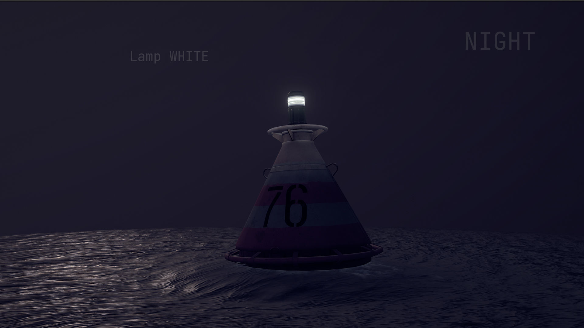 Buoy River RB-4-01 Turn Safe Water Mark Low-poly 3D model_11