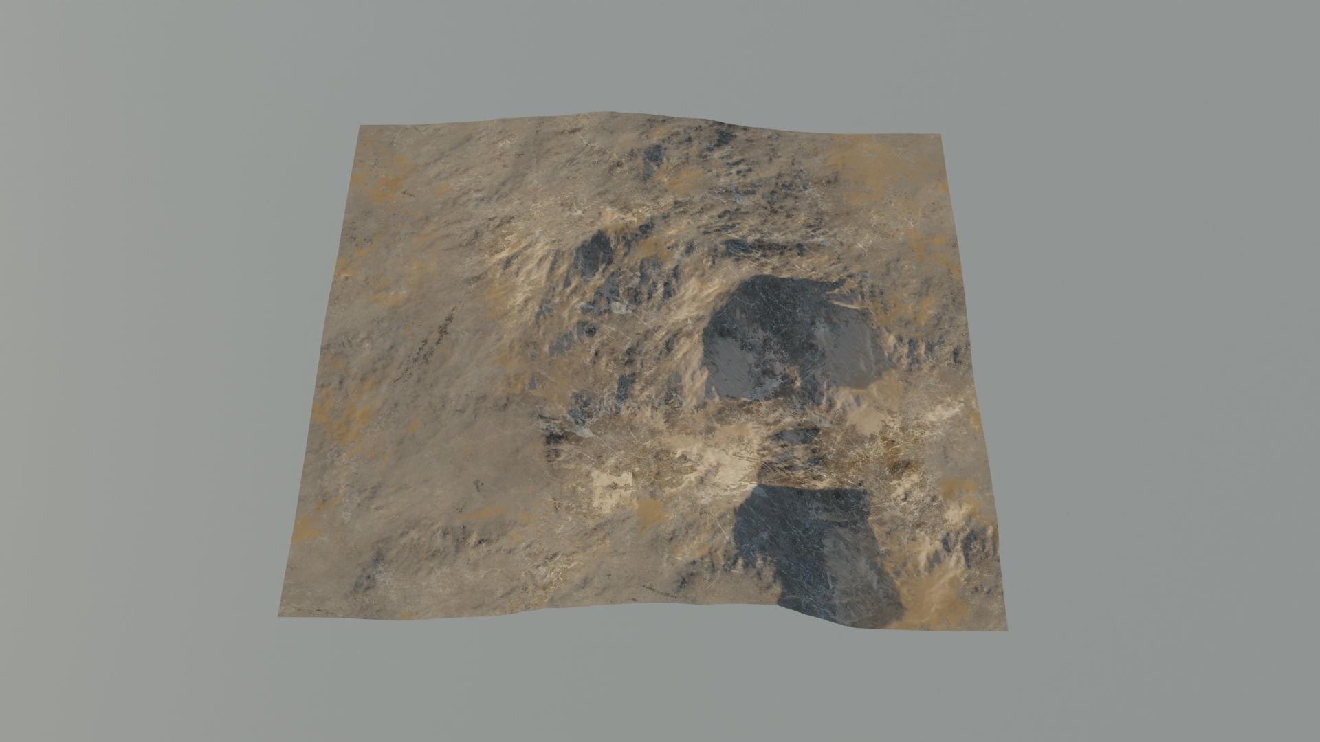 Landscape 3D model mountain in desert Low-poly 3D model_25