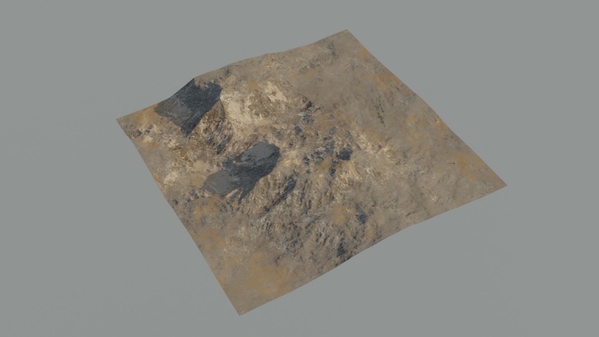 Landscape 3D model mountain in desert Low-poly 3D model_32