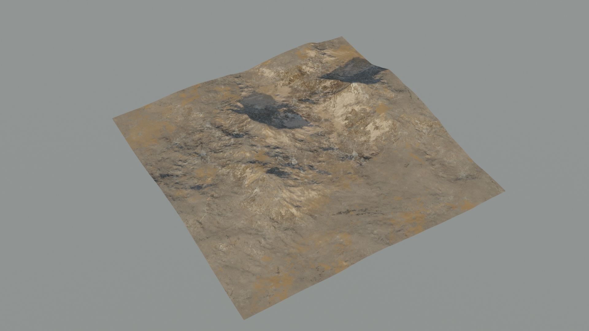 Landscape 3D model mountain in desert Low-poly 3D model_10