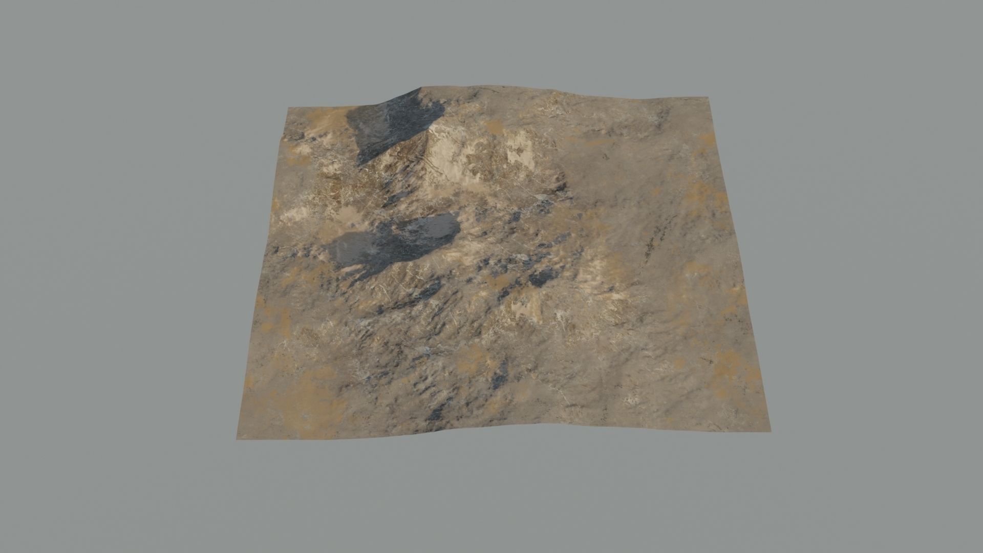 Landscape 3D model mountain in desert Low-poly 3D model_12