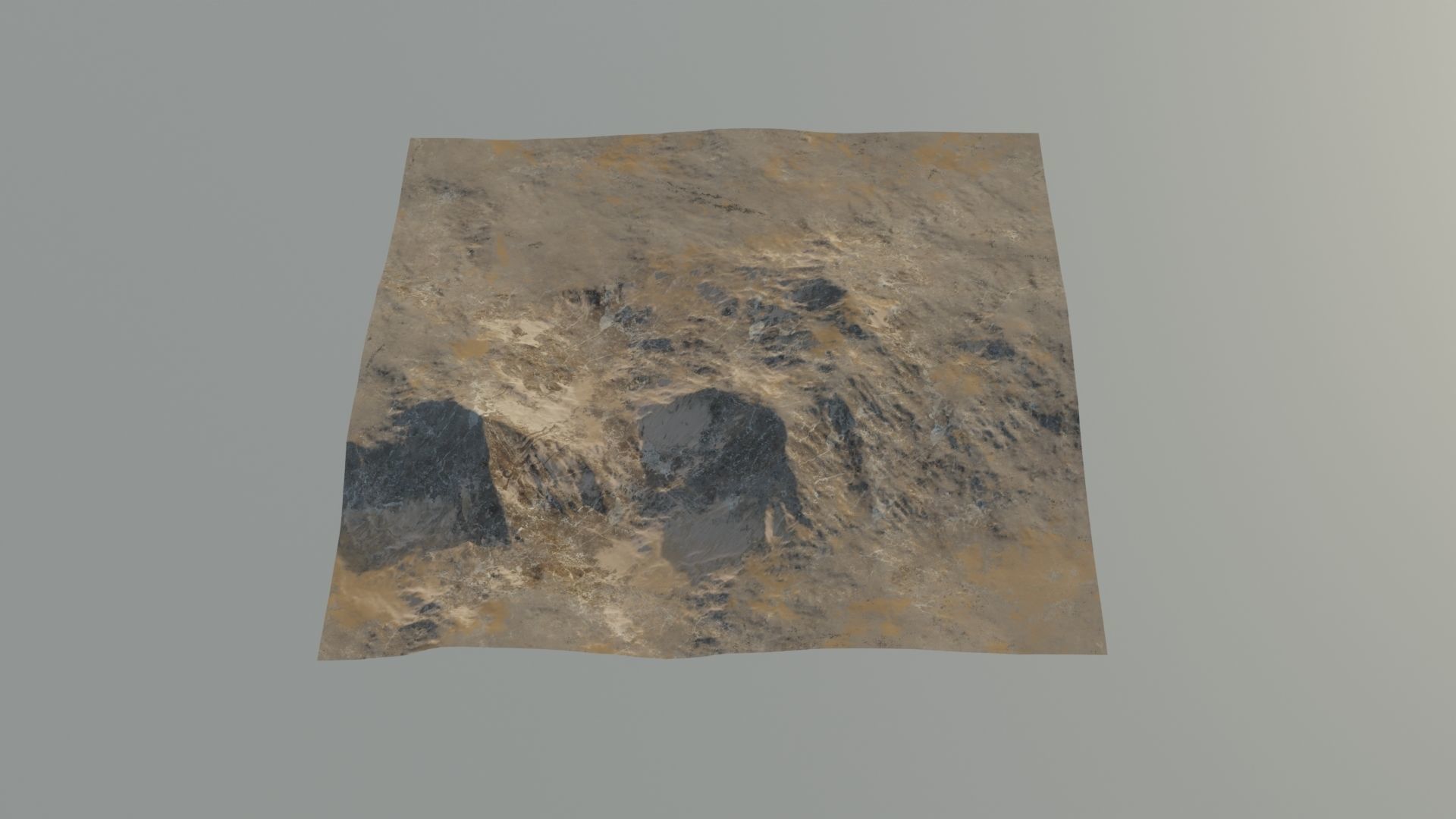 Landscape 3D model mountain in desert Low-poly 3D model_30