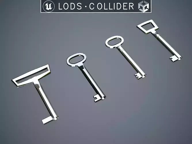 Soviet Furniture Keys Clean Low-poly 3D model