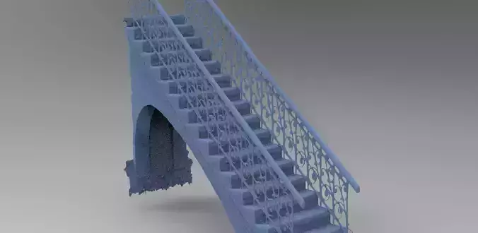 Baroque Stair pillars design 3 3D model