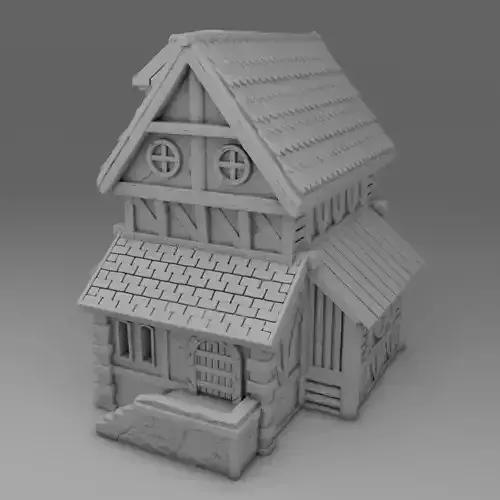 Stylized house for 3d printing 28mm 3D print model