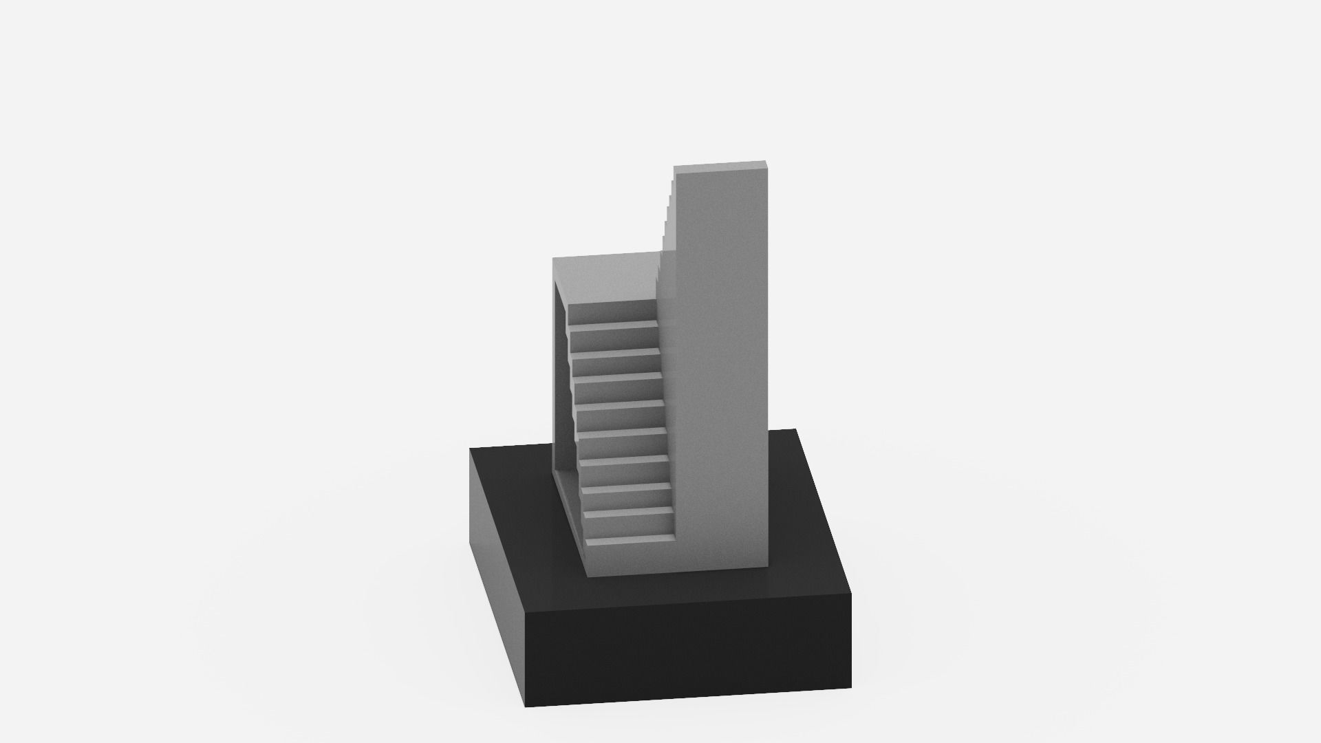 Stairs Sculpture Low-poly 3D model_5