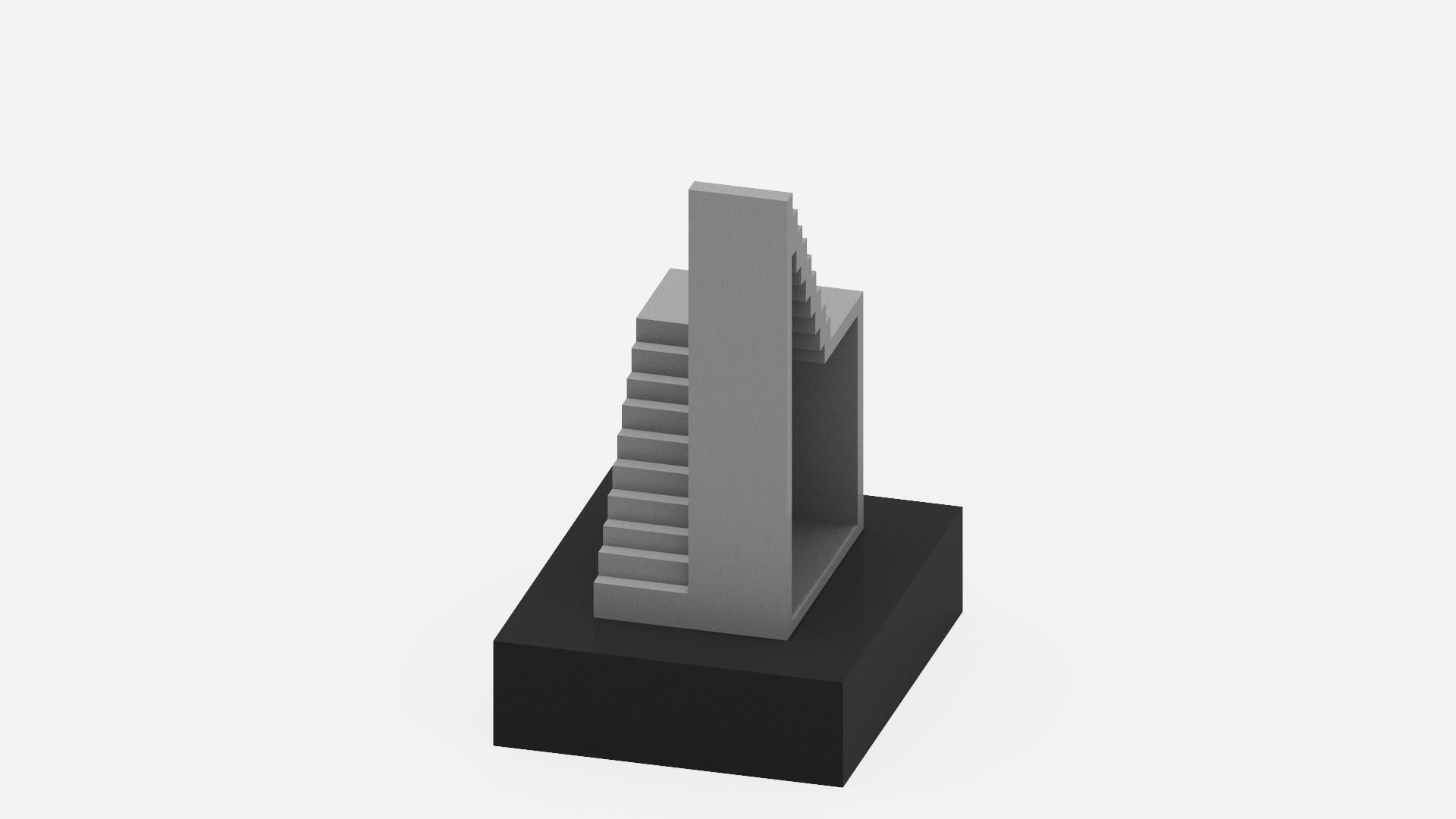 Stairs Sculpture Low-poly 3D model_6