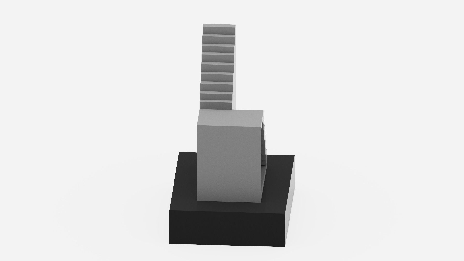Stairs Sculpture Low-poly 3D model_13
