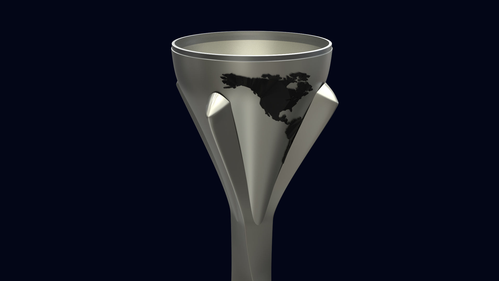 Concacaf Nations League Trophy 3D model_4