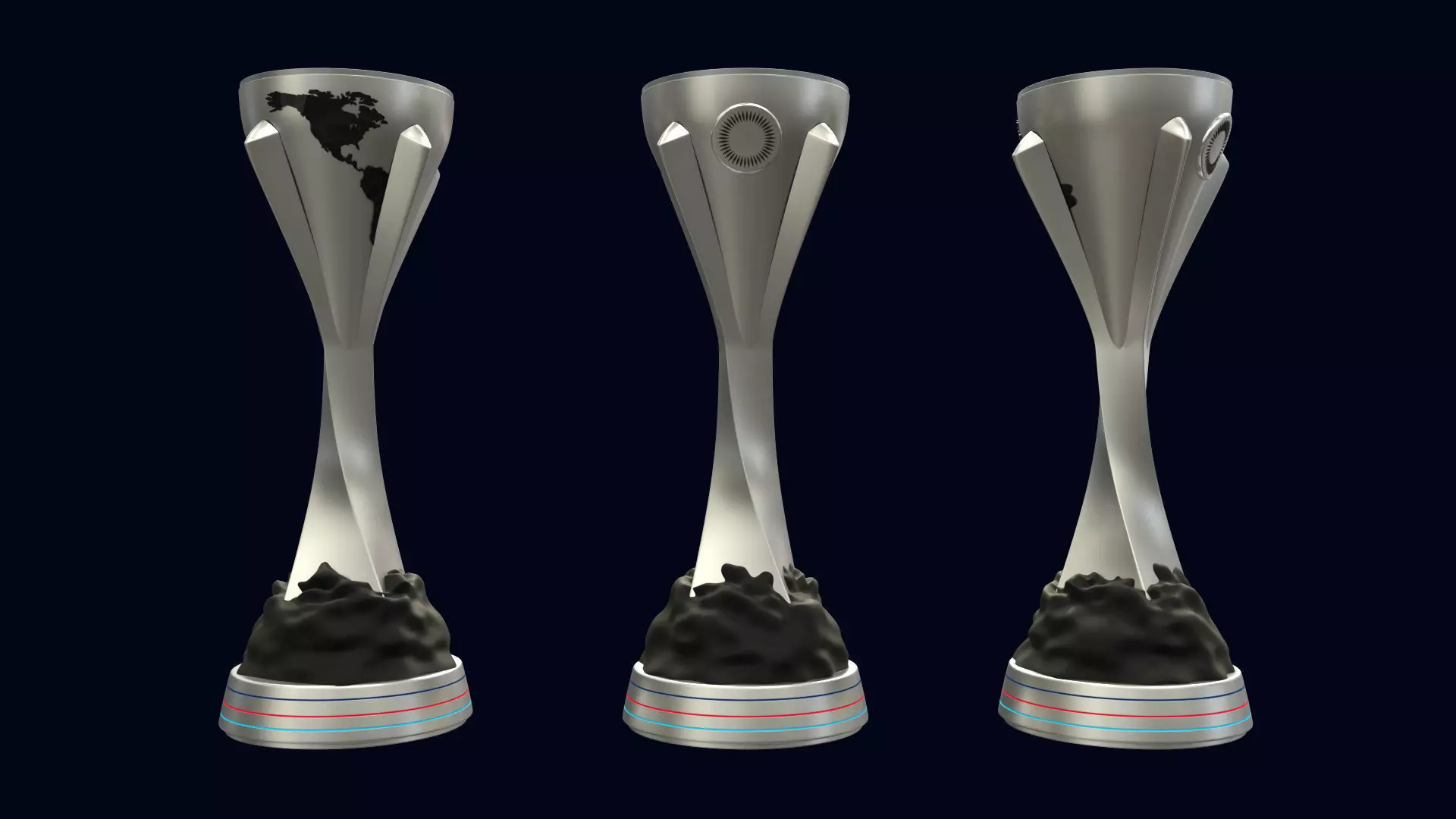 Concacaf Nations League Trophy 3D model_0