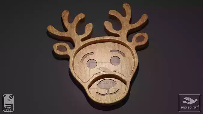 Reindeer Tray - CNC Files for Wood