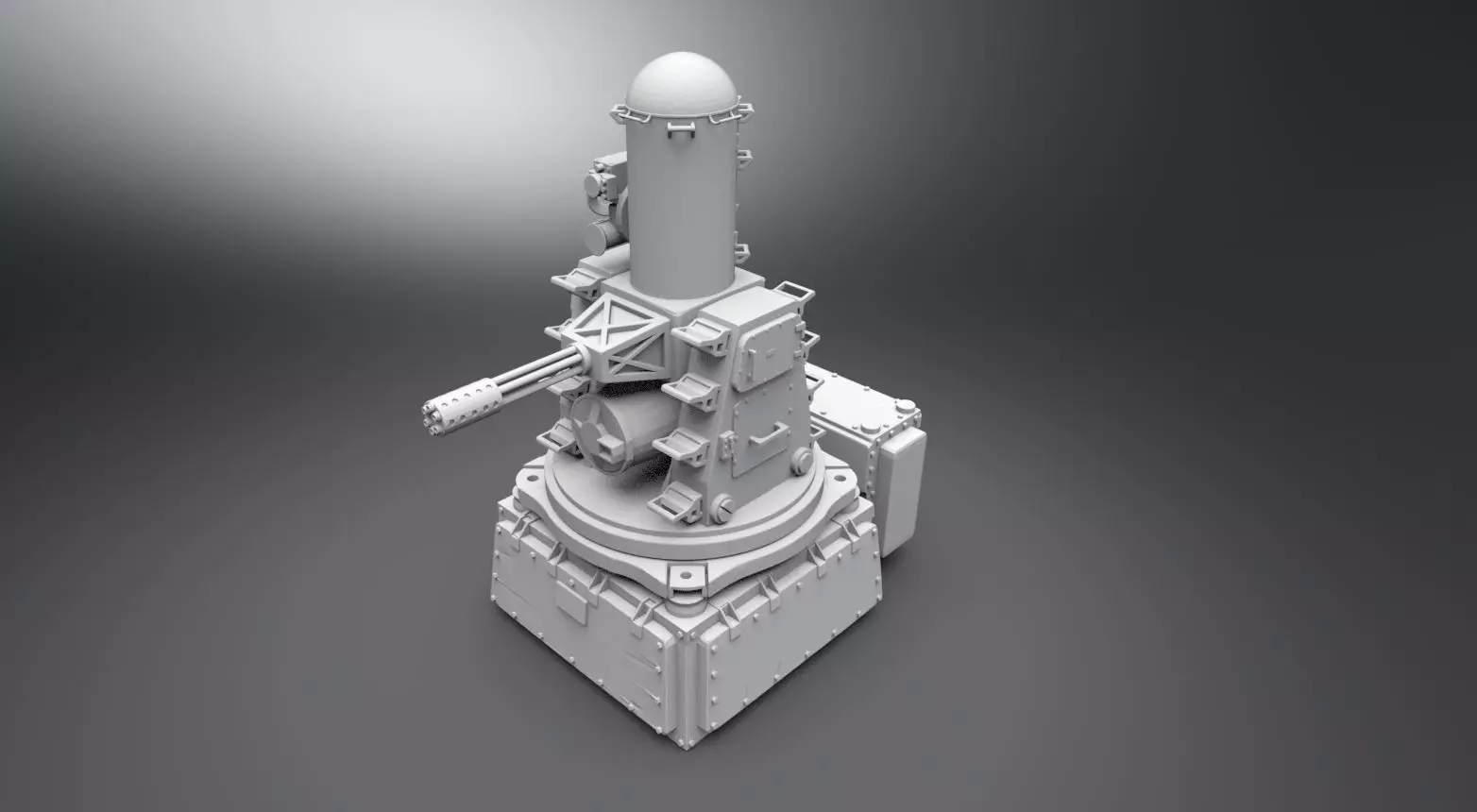 Phalanx CIWS Scale model 3D print model_0