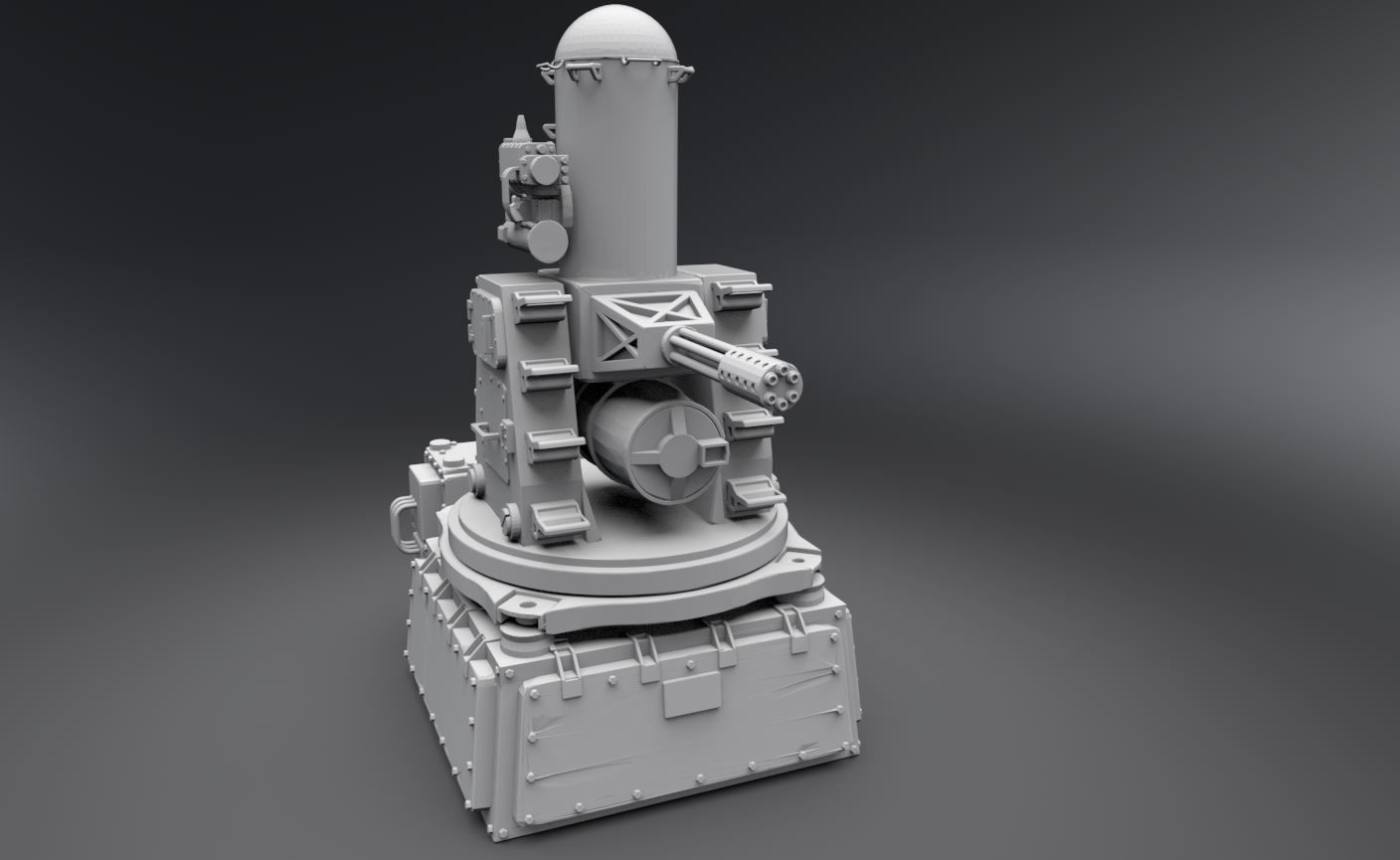 Phalanx CIWS Scale model 3D print model_4