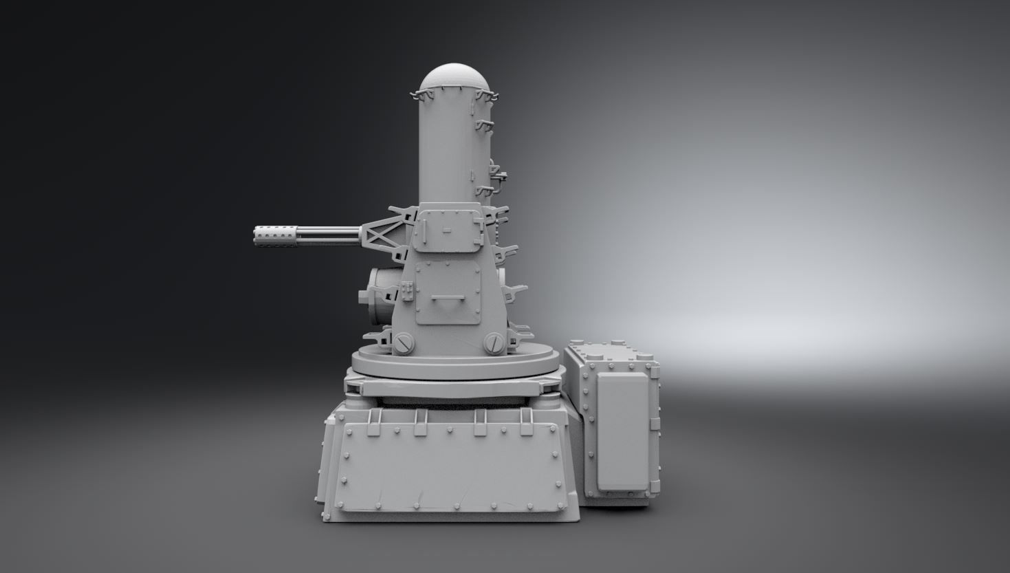 Phalanx CIWS Scale model 3D print model_1