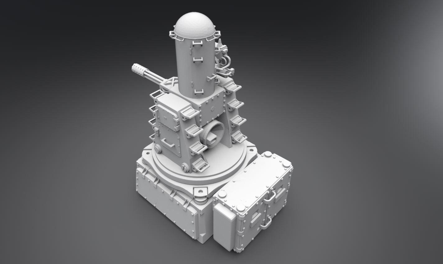 Phalanx CIWS Scale model 3D print model_2