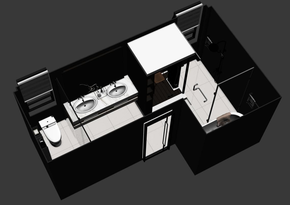 Modern Bathroom 3D model 3D model_1