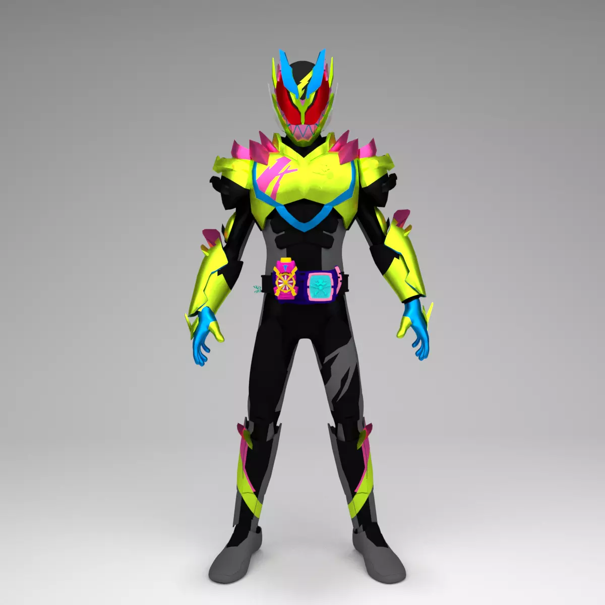 Kamen Rider revice thunder gale 3d model 3D model_0