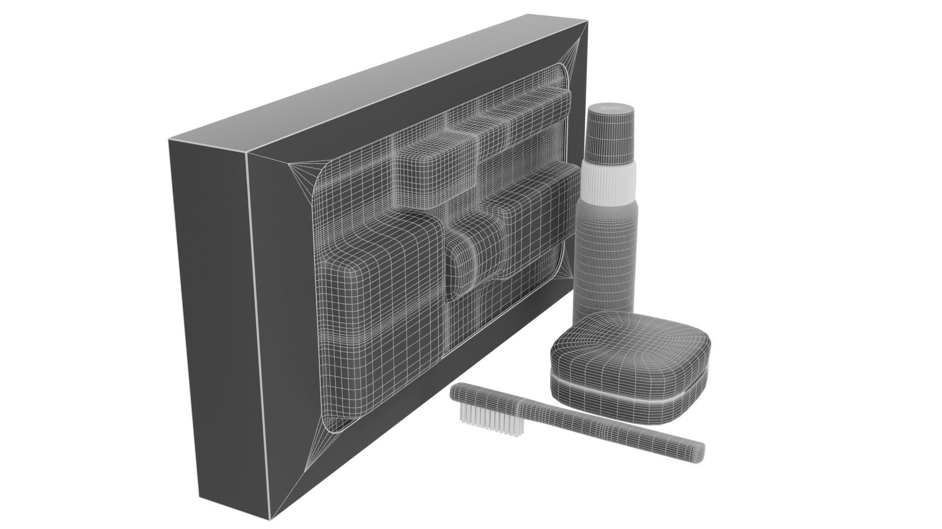 Beauty accessory and packaging Low-poly 3D model_12