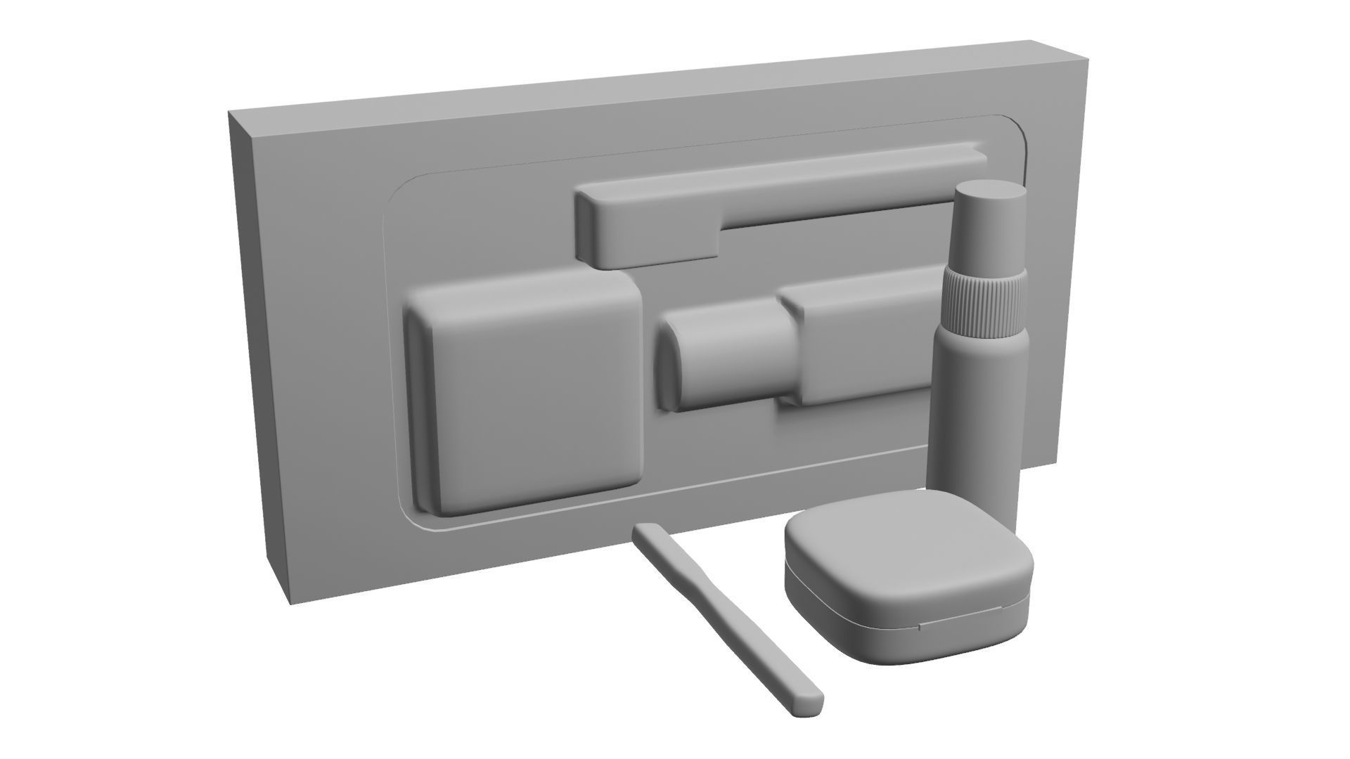 Beauty accessory and packaging Low-poly 3D model_10