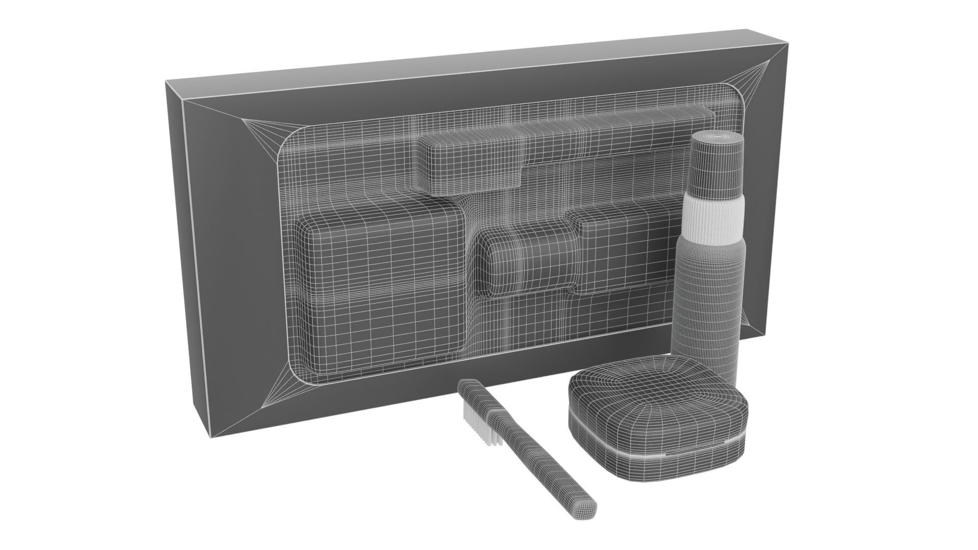 Beauty accessory and packaging Low-poly 3D model_16