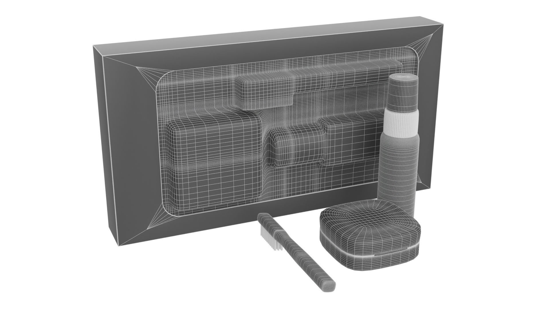 Beauty accessory and packaging Low-poly 3D model_13