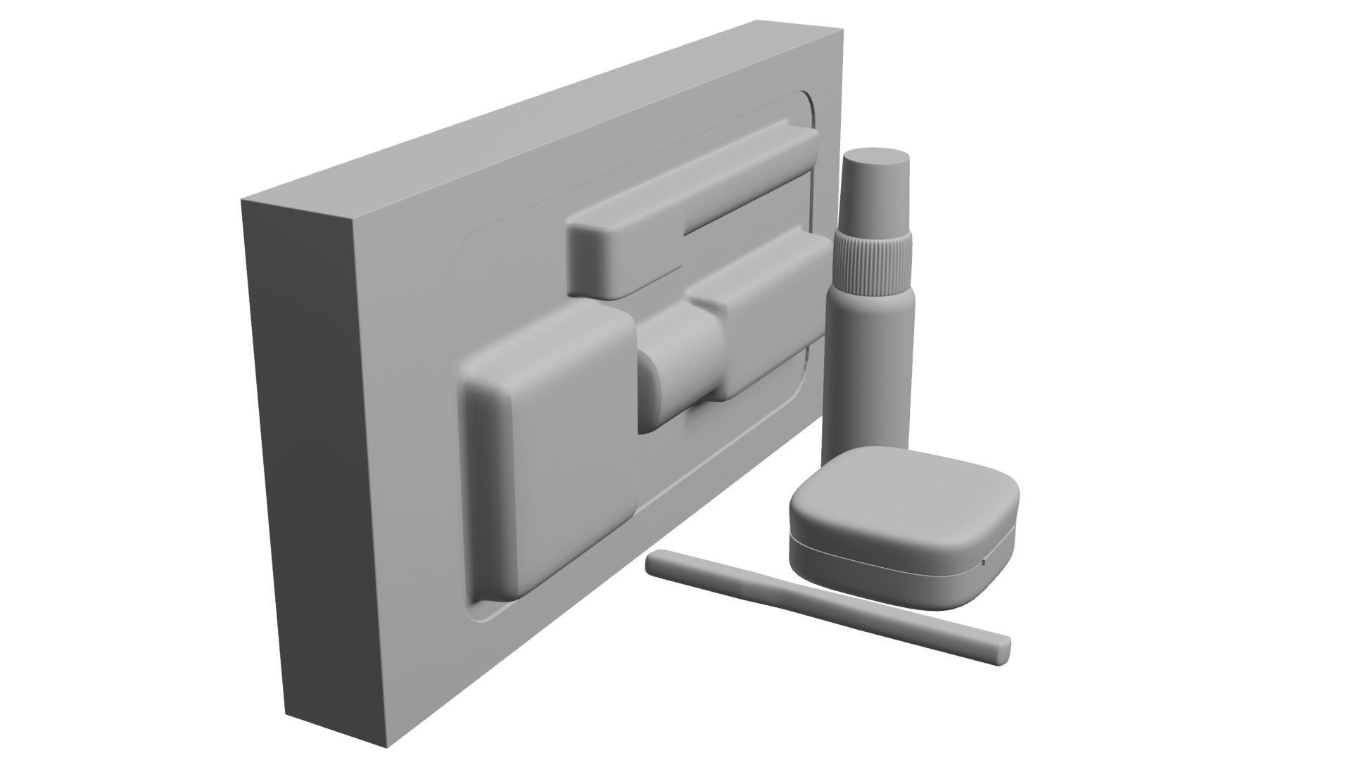 Beauty accessory and packaging Low-poly 3D model_9