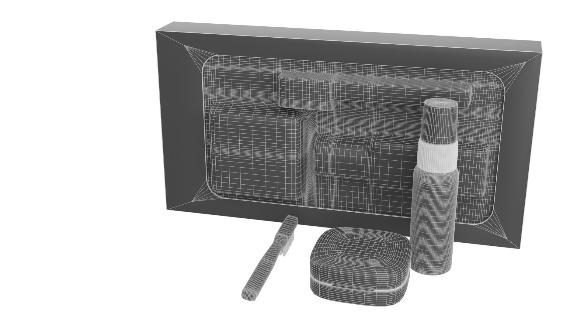 Beauty accessory and packaging Low-poly 3D model_15