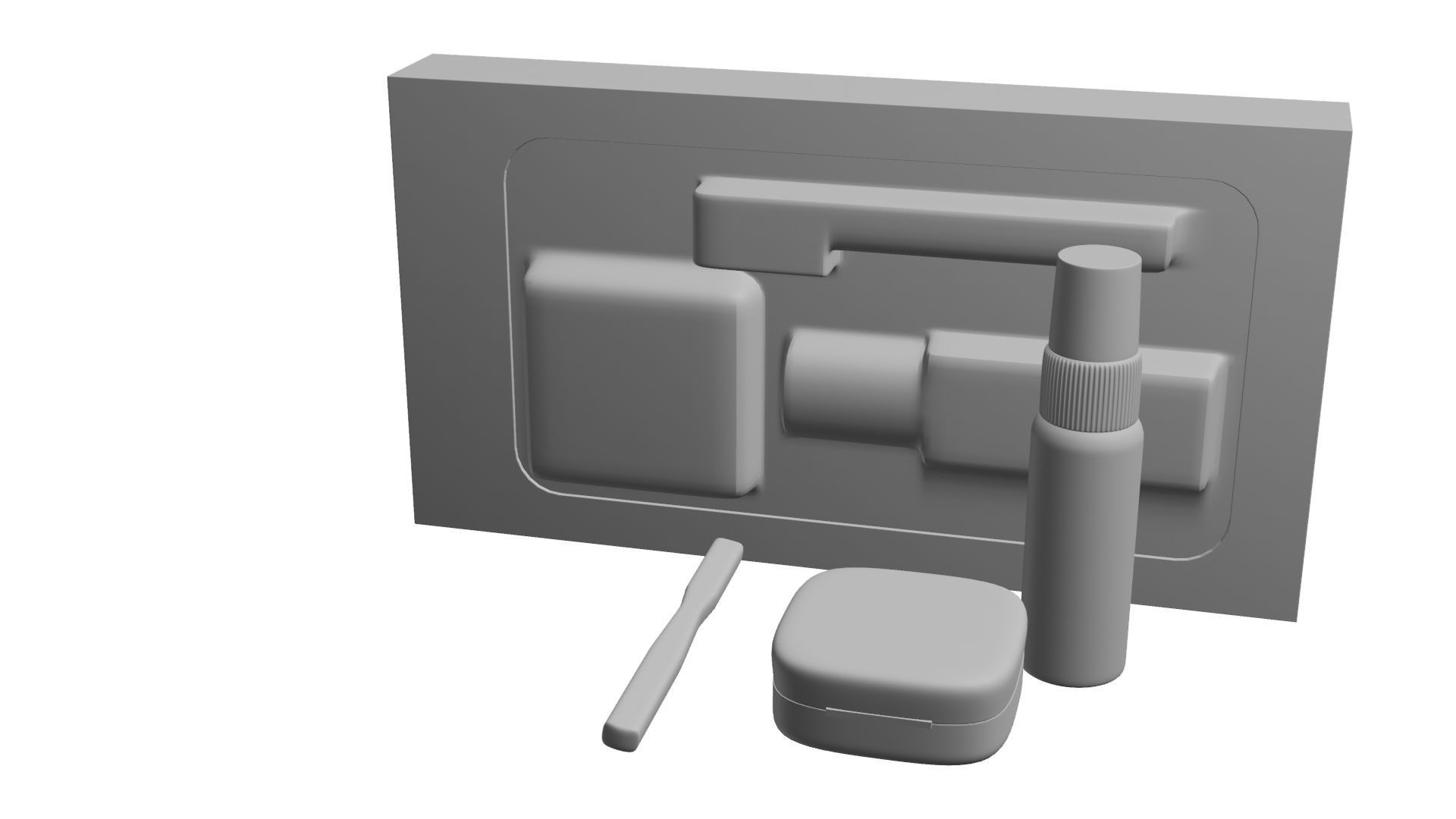 Beauty accessory and packaging Low-poly 3D model_5