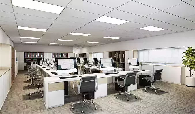 Office Space - 3Dmodel - Vray Render 3D model