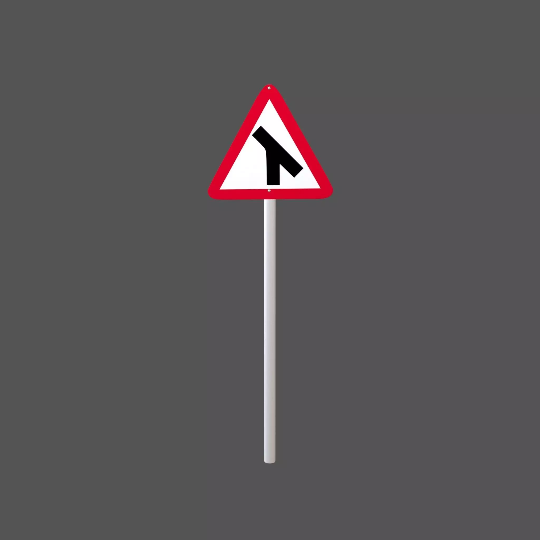 Hong Kong Merging Into Main Traffic On Right Sign V1 001 Low-poly 3D model_0