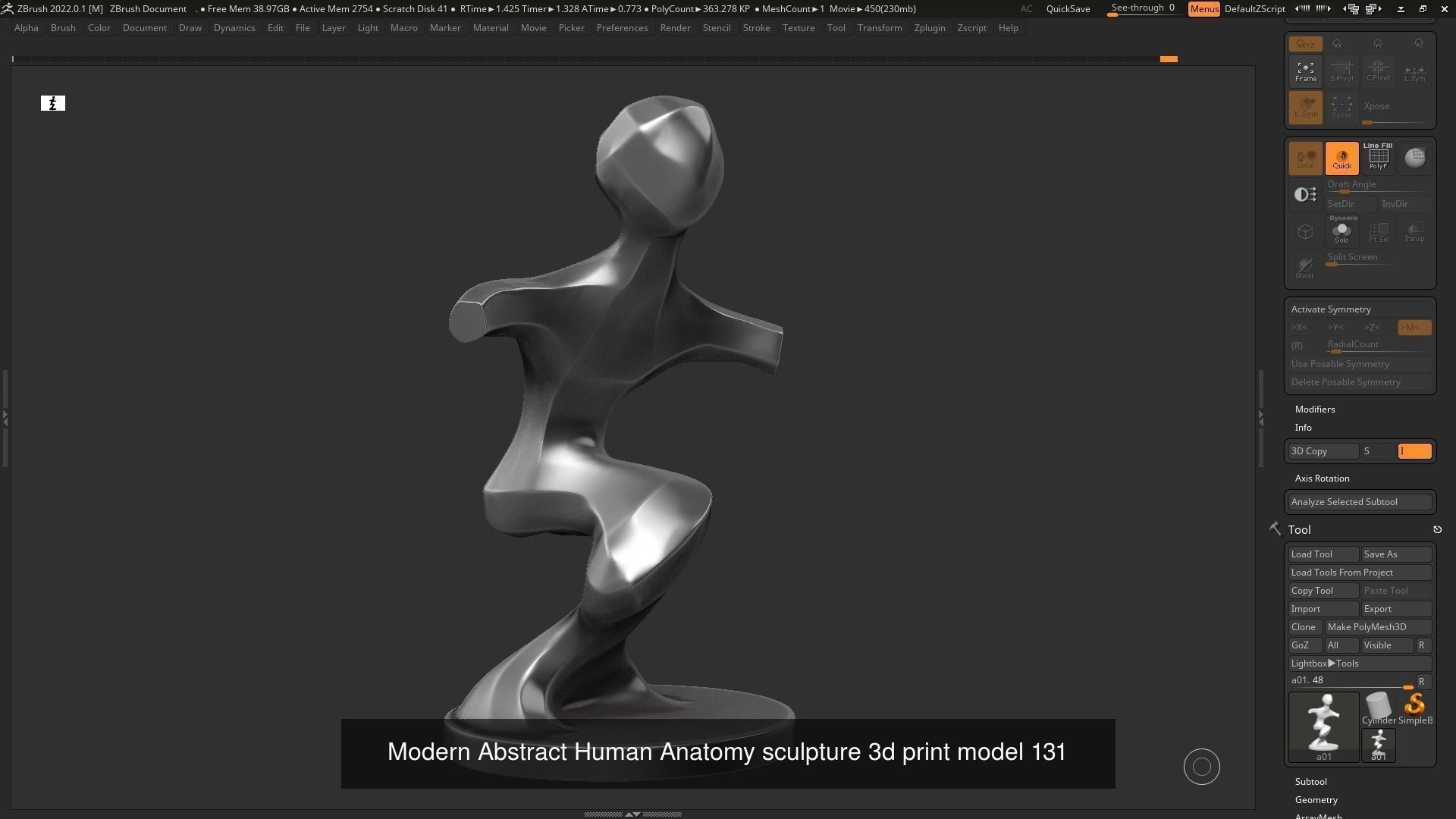 10 Modern Abstract Decorative sculpture 3d print 3D Models 3D Model Collection_16