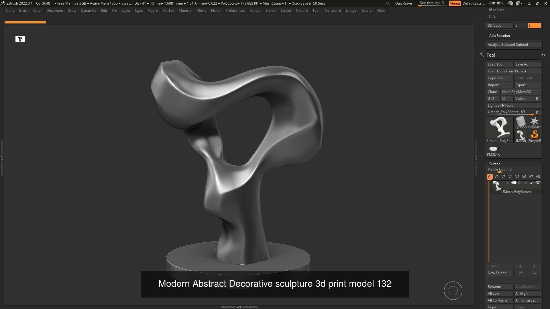 10 Modern Abstract Decorative sculpture 3d print 3D Models 3D Model Collection_17