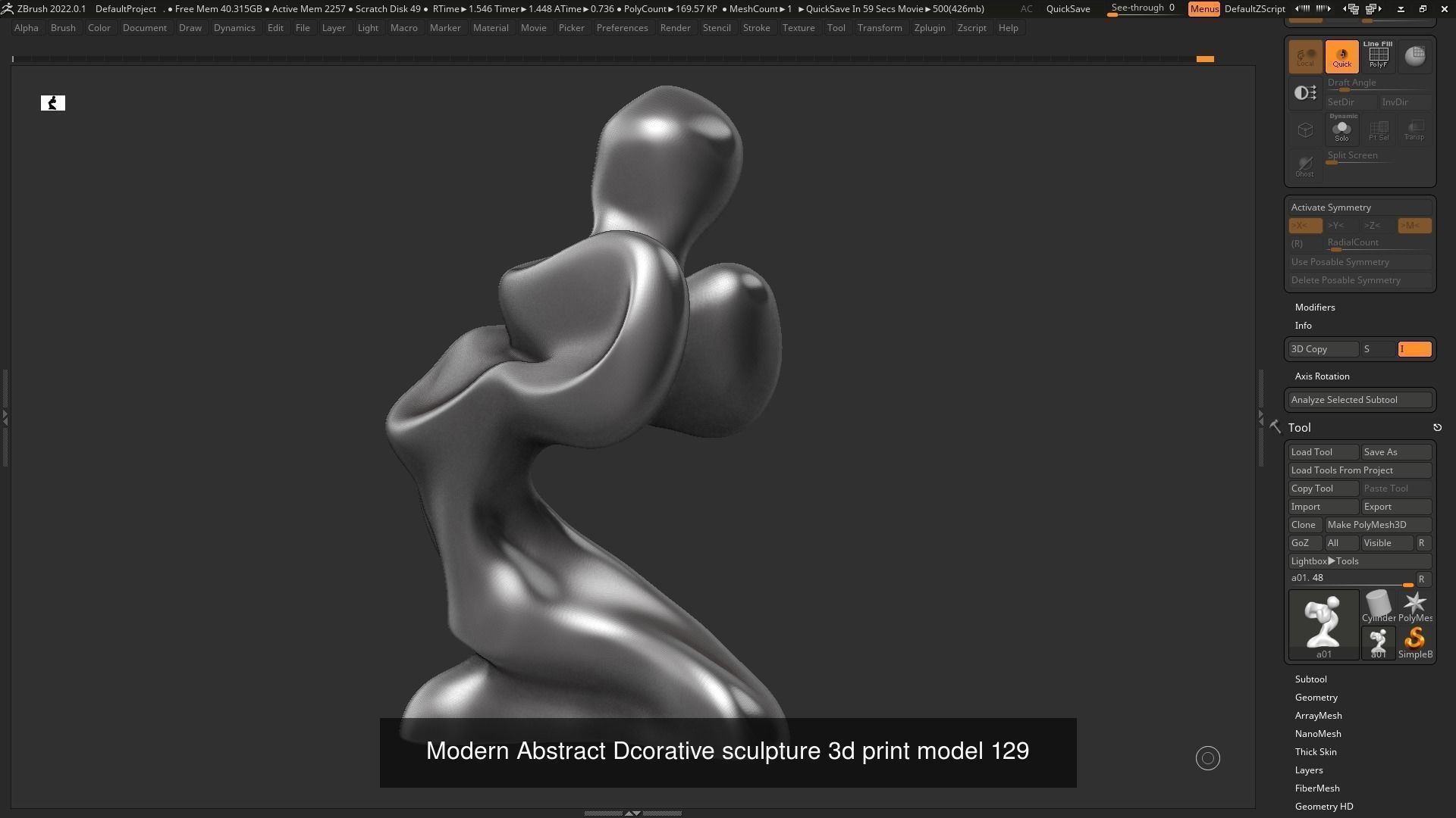 10 Modern Abstract Decorative sculpture 3d print 3D Models 3D Model Collection_14