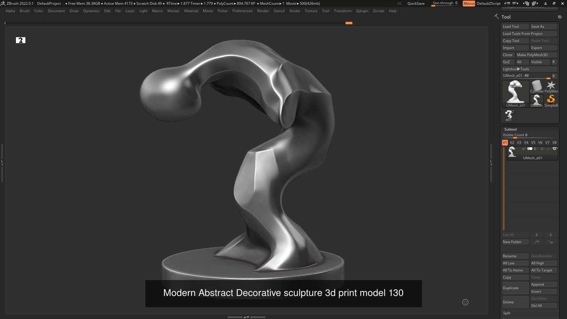 10 Modern Abstract Decorative sculpture 3d print 3D Models 3D Model Collection_15