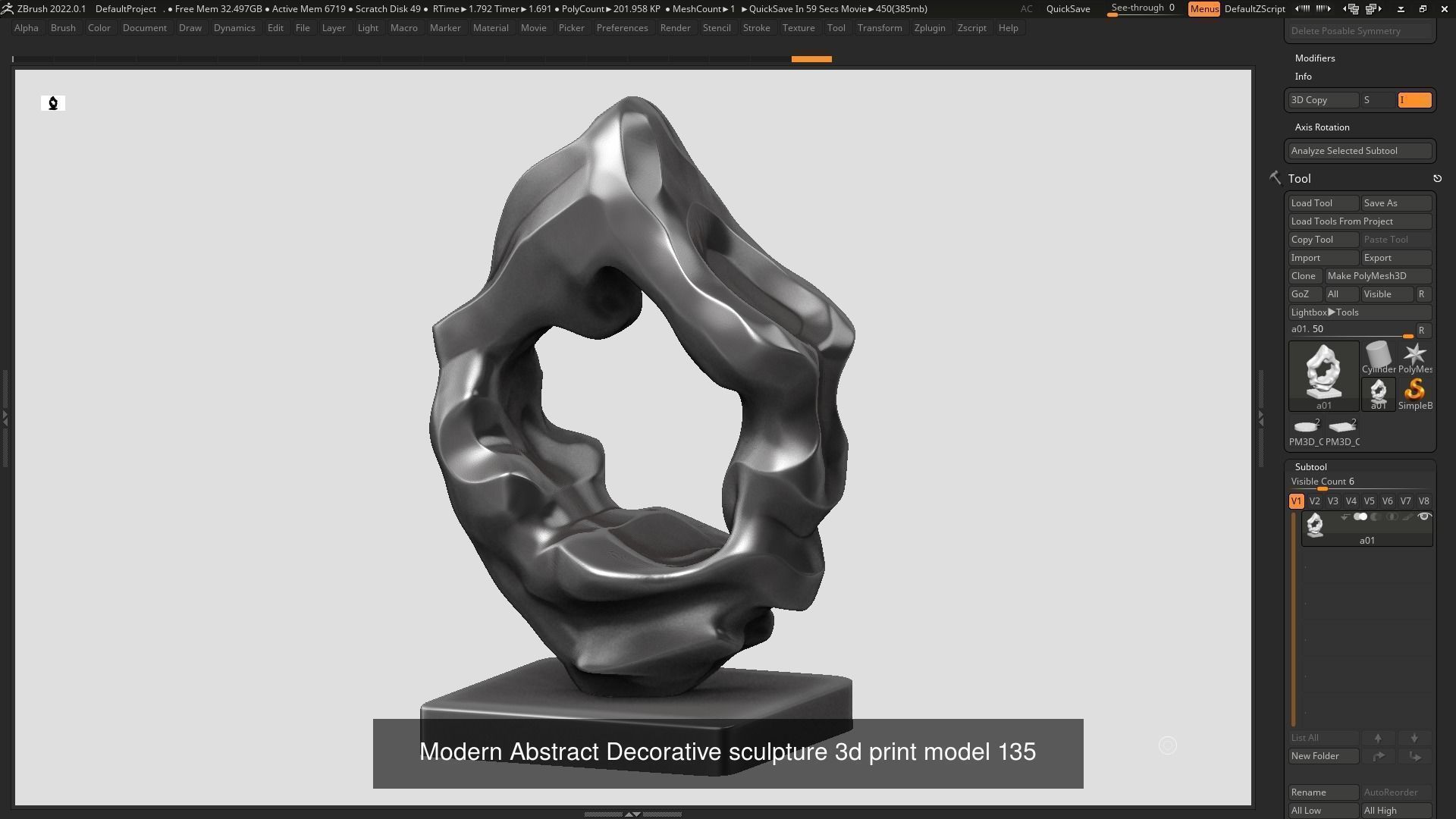 10 Modern Abstract Decorative sculpture 3d print 3D Models 3D Model Collection_20
