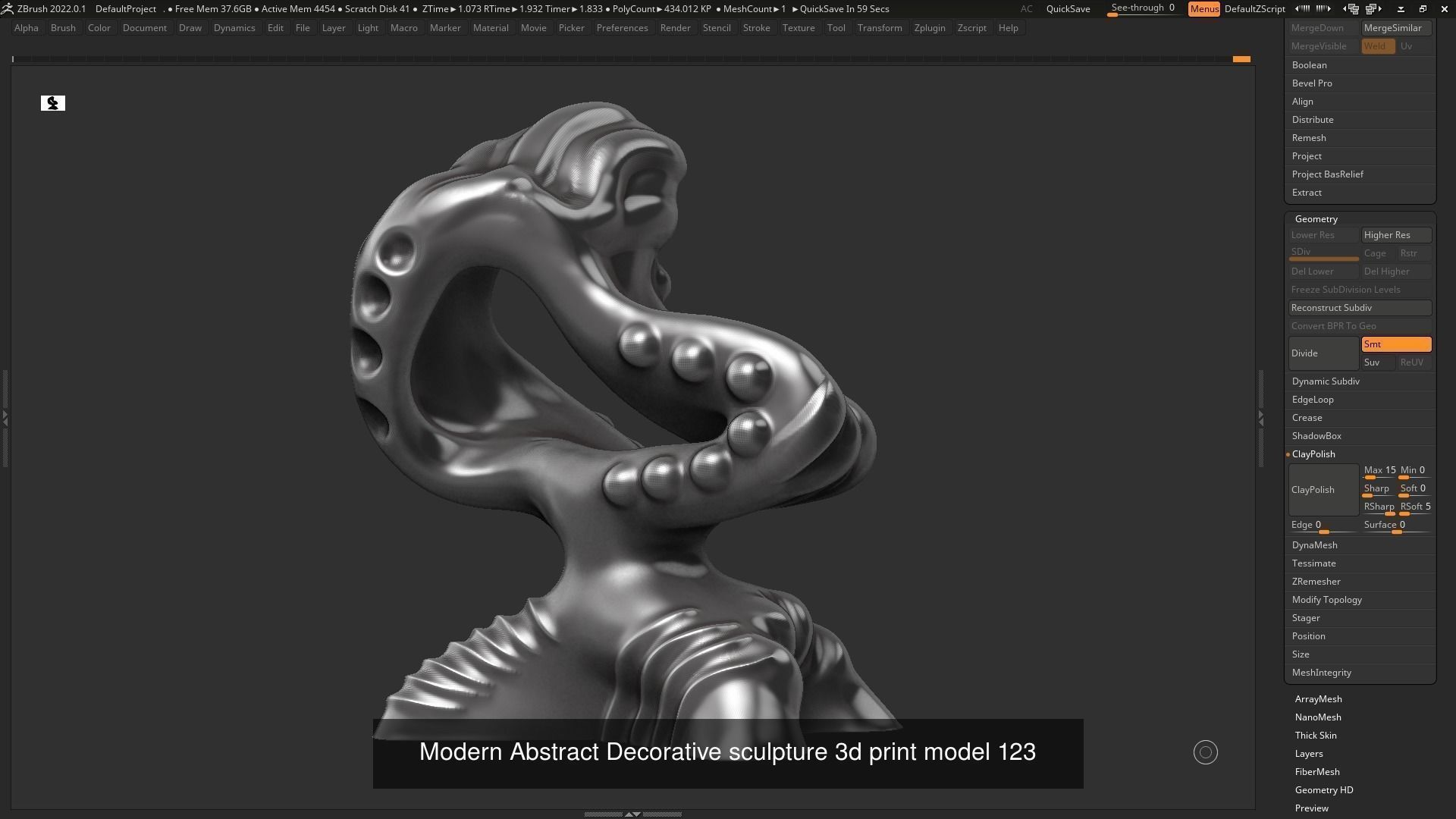 10 Modern Abstract Decorative sculpture 3d print 3D Model Collection_8