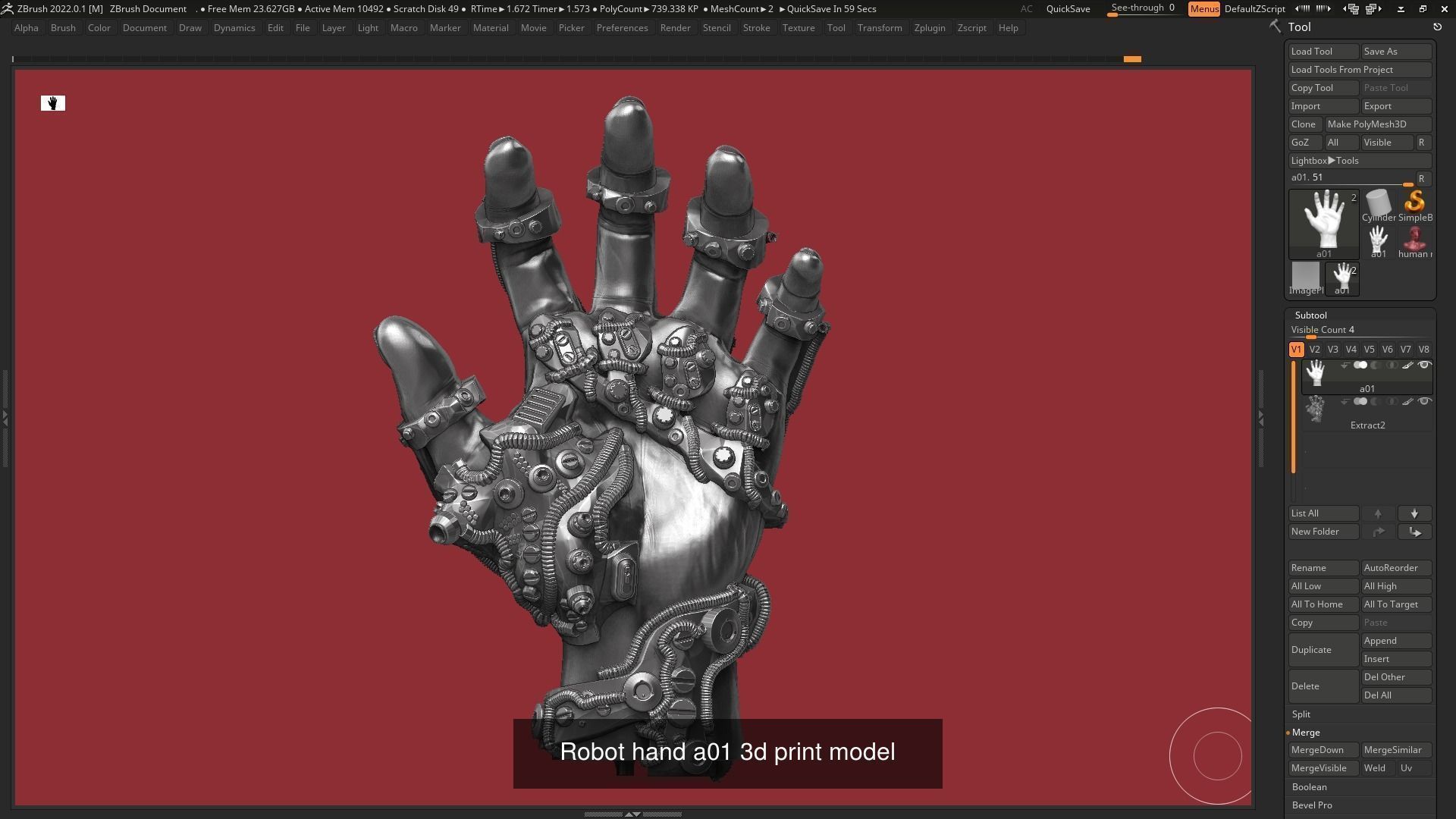10 Modern Abstract Decorative sculpture 3d print 3D Model Collection_3