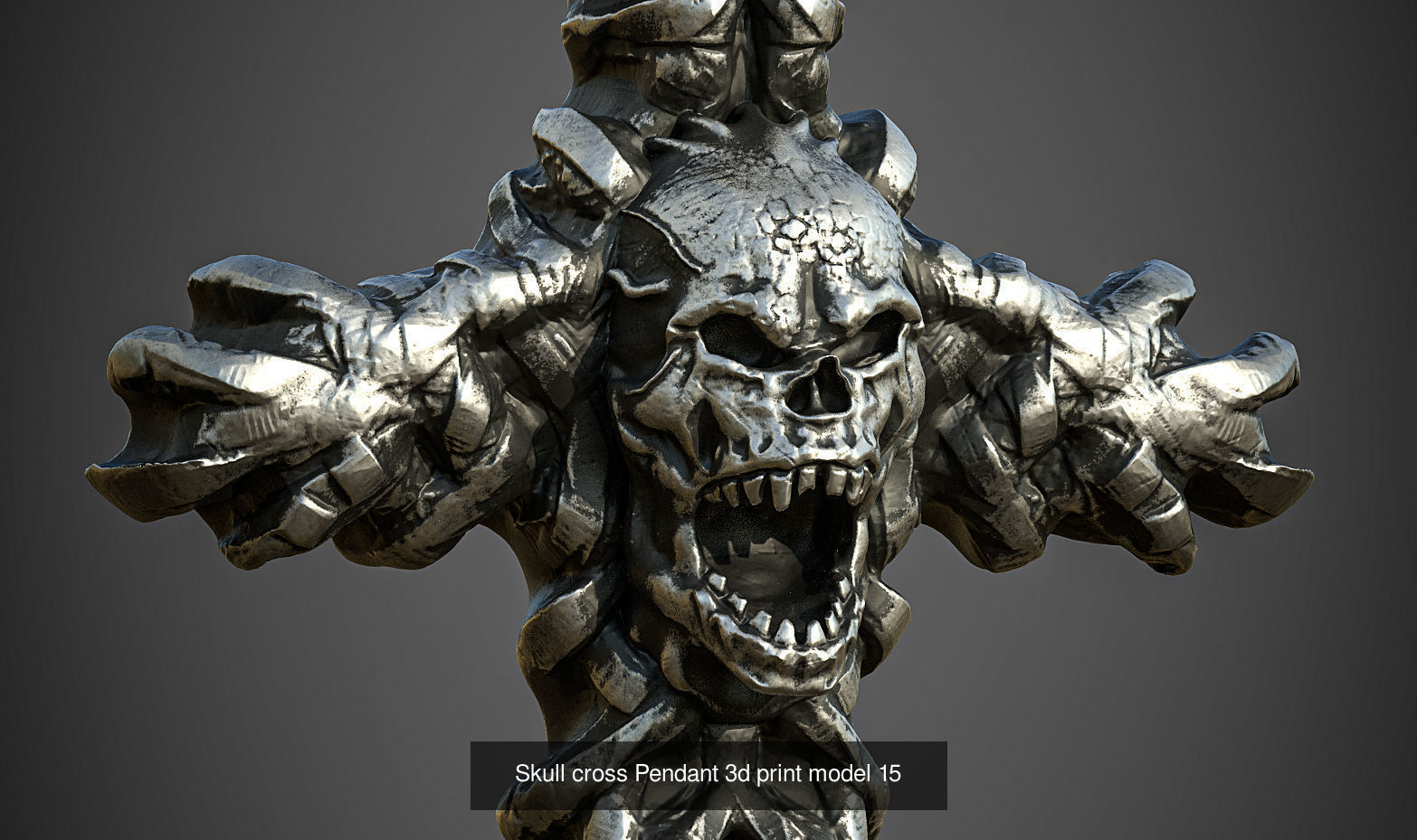 16 Skull Pendant 3d print model 3D Model Collection_12